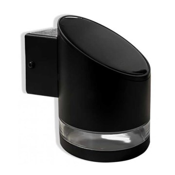 LED Utomhus solcell vägglampa LED/1W/3,7V 3000K IP54 svart