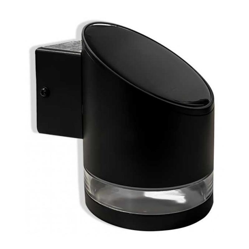 LED Utomhus solcell vägglampa LED/1W/3,7V 3000K IP54 svart