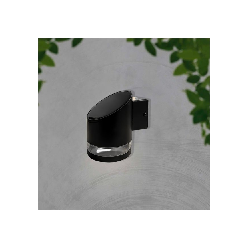LED Utomhus solcell vägglampa LED/1W/3,7V 3000K IP54 svart