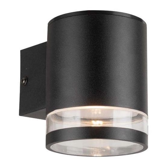 LED Utomhus solcell vägglampa LED/1W/3,7V 3000K IP54 svart