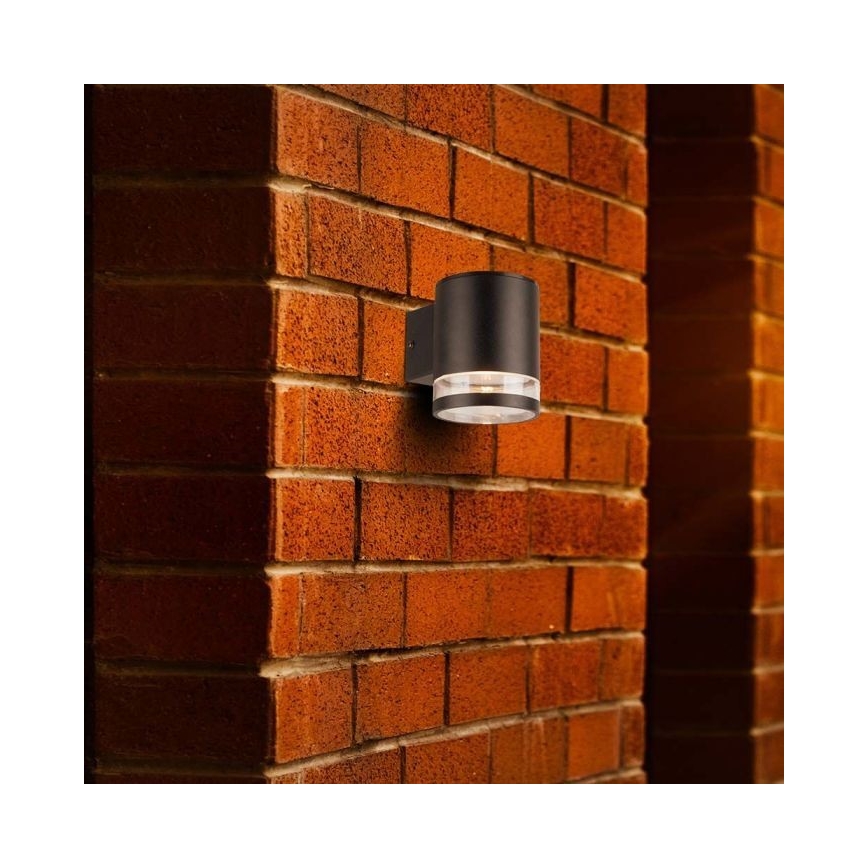 LED Utomhus solcell vägglampa LED/1W/3,7V 3000K IP54 svart