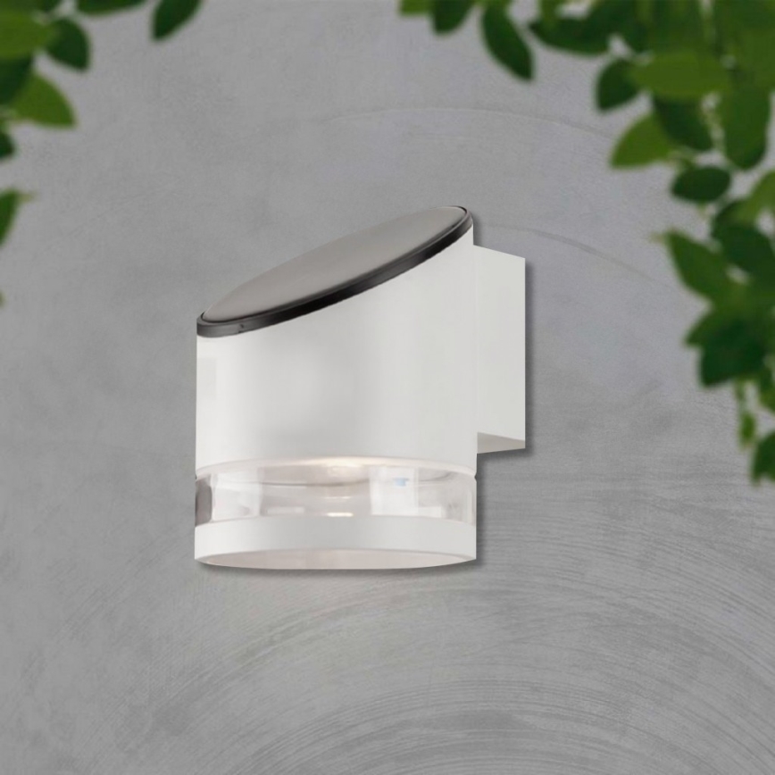 LED Utomhus solcell vägglampa LED/1W/3,7V 3000K IP54 vit