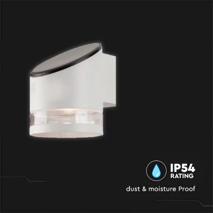 LED Utomhus solcell vägglampa LED/1W/3,7V 3000K IP54 vit