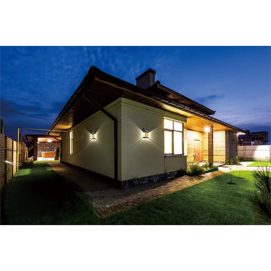 LED Utomhus solcell vägglampa med sensor LED/1W/230V 1200mAh IP65