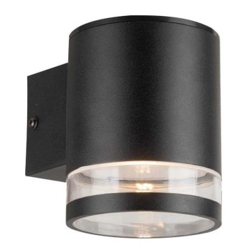 LED Utomhus solcell vägglampa med sensor LED/1W/3,7V 3000K IP54 svart