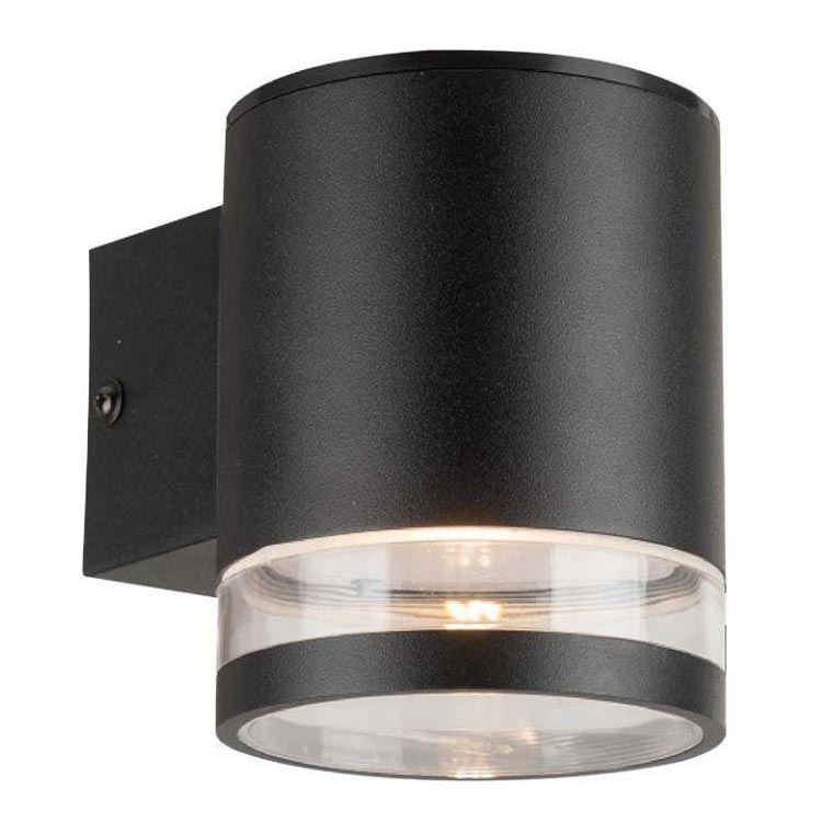 LED Utomhus solcell vägglampa med sensor LED/1W/3,7V 3000K IP54 svart