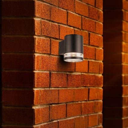 LED Utomhus solcell vägglampa med sensor LED/1W/3,7V 3000K IP54 svart