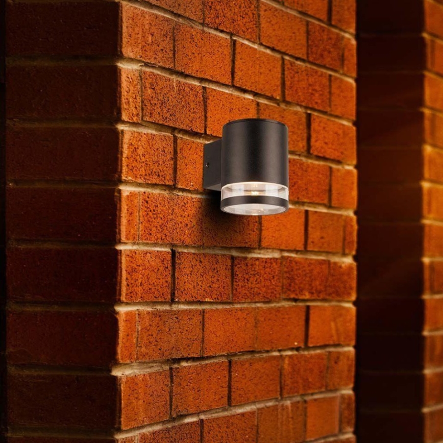 LED Utomhus solcell vägglampa med sensor LED/1W/3,7V 3000K IP54 svart
