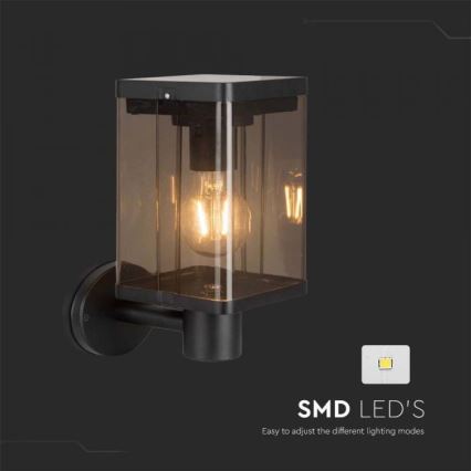 LED Utomhus solcell vägglampa med sensor LED/2,5W/3,7V 3000K IP54