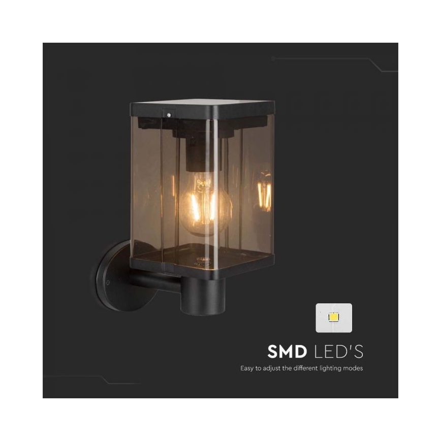 LED Utomhus solcell vägglampa med sensor LED/2,5W/3,7V 3000K IP54