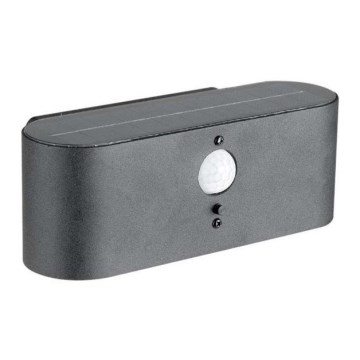 LED Utomhus solcell vägglampa med sensor LED/2,5W/3,7V 3000K IP54