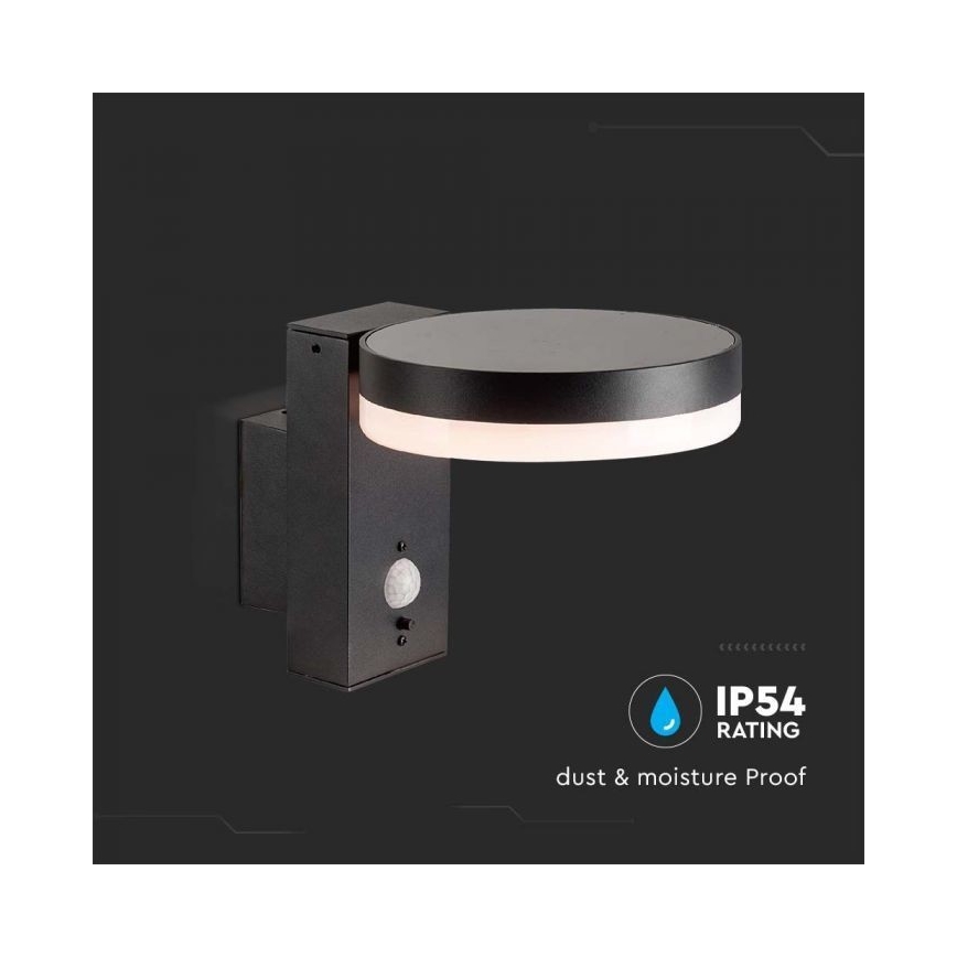 LED Utomhus solcell vägglampa med sensor LED/5,5W/3,7V 3000K IP54