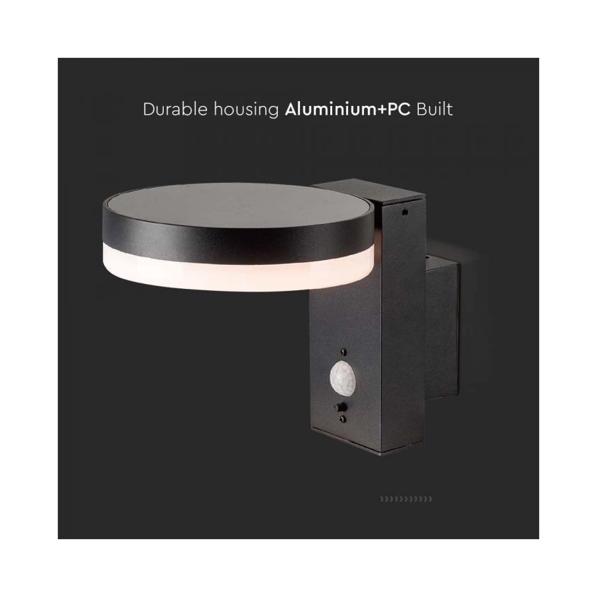 LED Utomhus solcell vägglampa med sensor LED/5,5W/3,7V 3000K IP54
