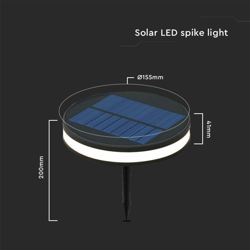 LED utomhus solcellslampa LED/1,8W/3,7V IP54 3000K 1800 mAh