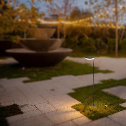 LED utomhus solcellslampa LED/2W/3,7V 3000K IP54 svart