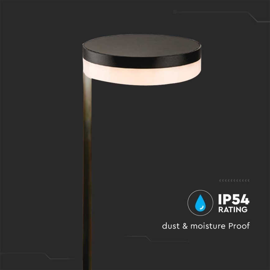LED utomhus solcellslampa LED/2W/3,7V 3000K IP54 svart