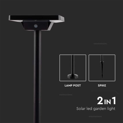 LED utomhus solcellslampa 2i1 LED/2W/3,7V IP65 3000/4000/6500K 2600 mAh