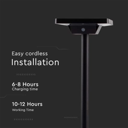 LED utomhus solcellslampa 2i1 LED/2W/3,7V IP65 3000/4000/6500K