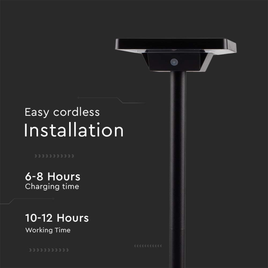 LED utomhus solcellslampa 2i1 LED/2W/3,7V IP65 3000/4000/6500K