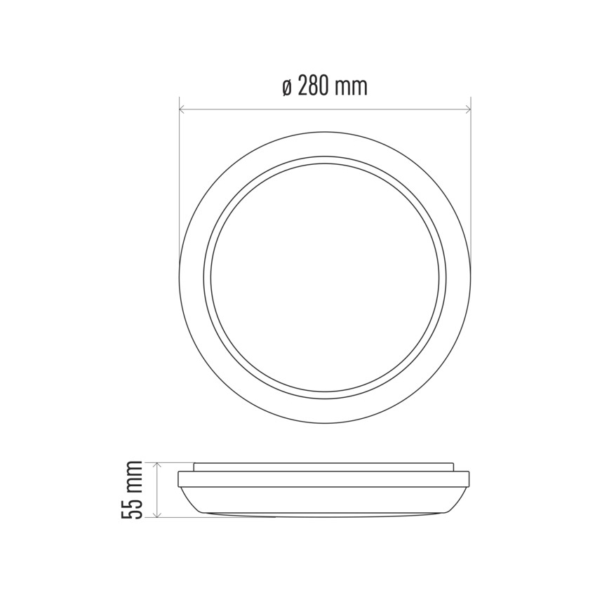 LED Utomhus Takbelysning DORI LED/24W/230V IP54 rund