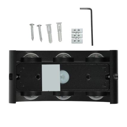 LED Utomhus Väggbelysning 6xLED/6W/230V IP54 3000K svart