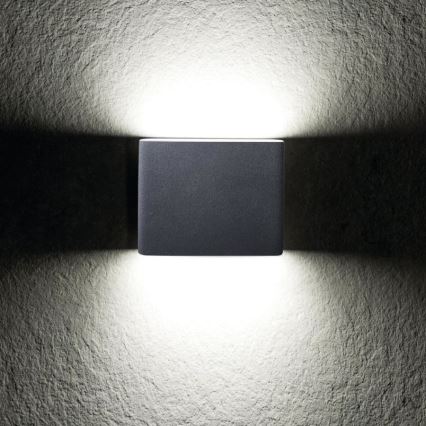 LED Utomhus Väggbelysning GARTO LED/8W/230V grafit