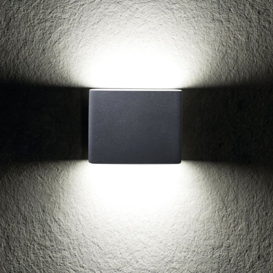 LED Utomhus Väggbelysning GARTO LED/8W/230V grafit