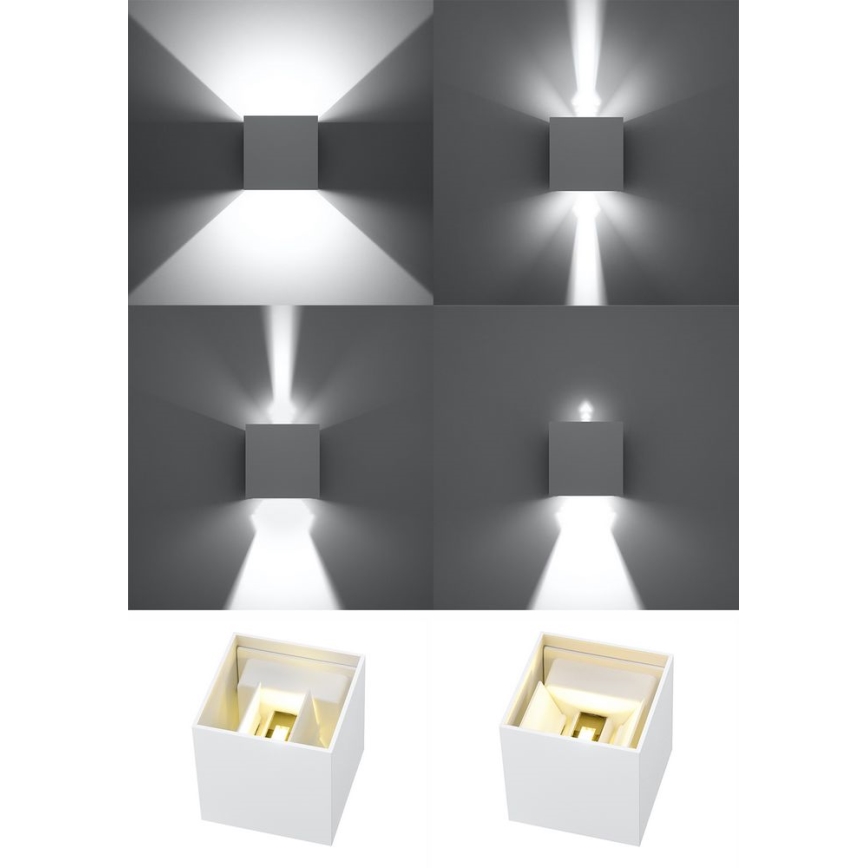 LED Utomhus Väggbelysning LUCA LED/6W/230V IP54