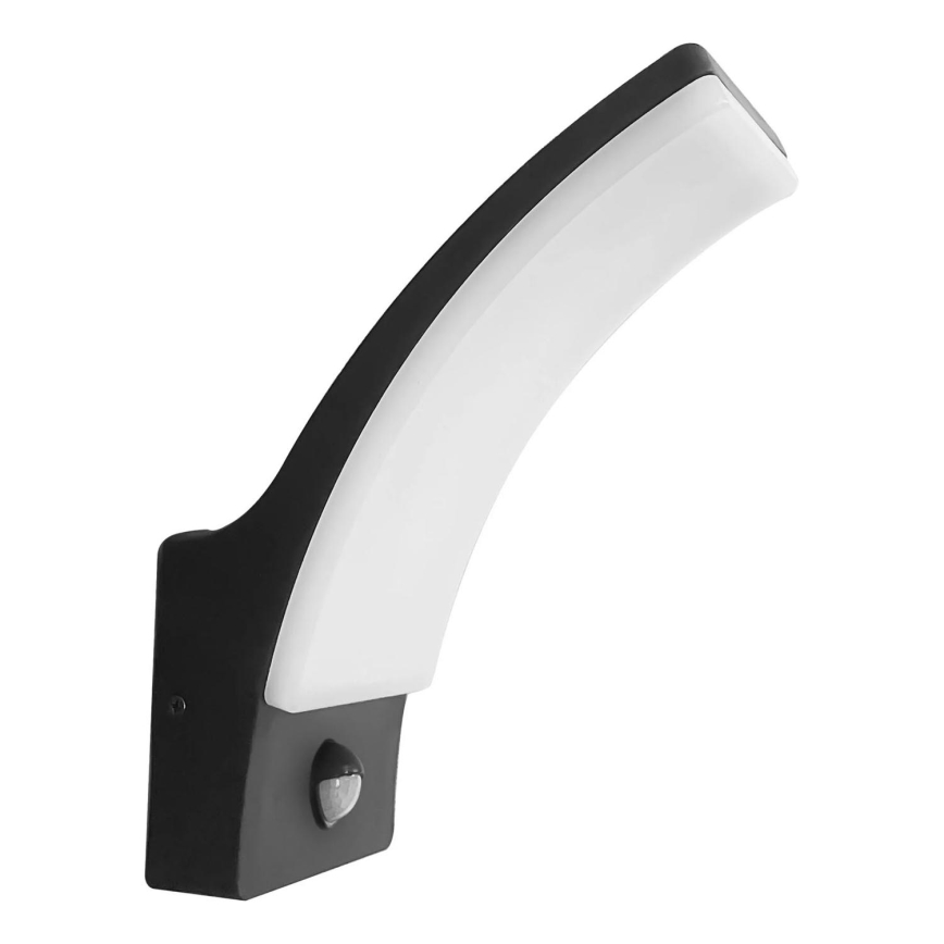 LED Utomhus vägglampa med sensor AMY LED/12W/230V IP44 svart