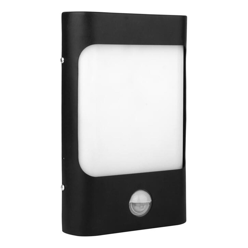 LED Utomhus vägglampa med sensor CORDOBA LED/9W/230V IP44 svart