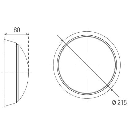 LED Utomhus vägglampa med sensor LED/12W/230V 3000/4000/6500K IP65