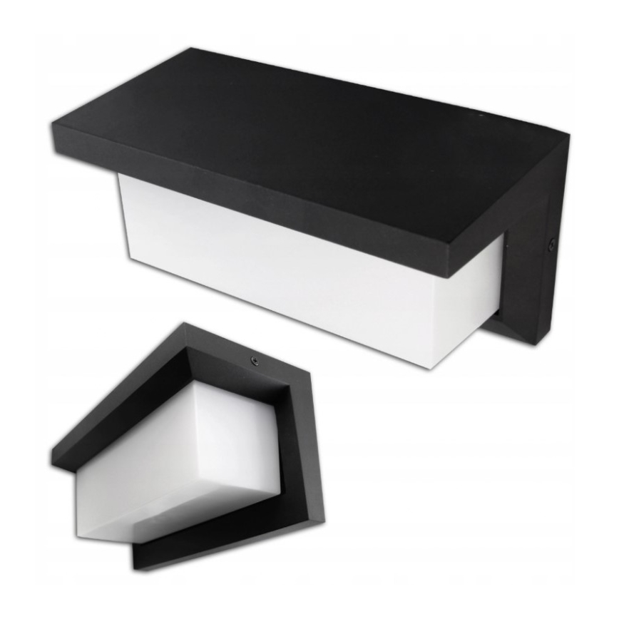 LED Utomhus vägglampa med sensor LED/12W/230V IP54 svart