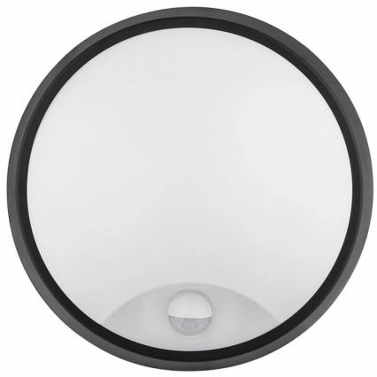 LED Utomhus vägglampa med sensor LED/12W/230V 3000/4000/6500K IP65 svart