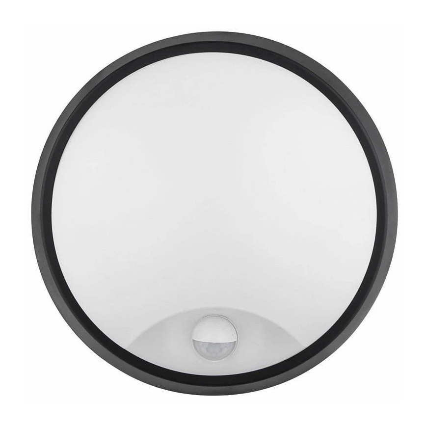 LED Utomhus vägglampa med sensor LED/12W/230V 3000/4000/6500K IP65 svart