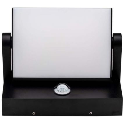 LED Utomhus vägglampa med sensor LED/17W/230V 3000K IP65 svart