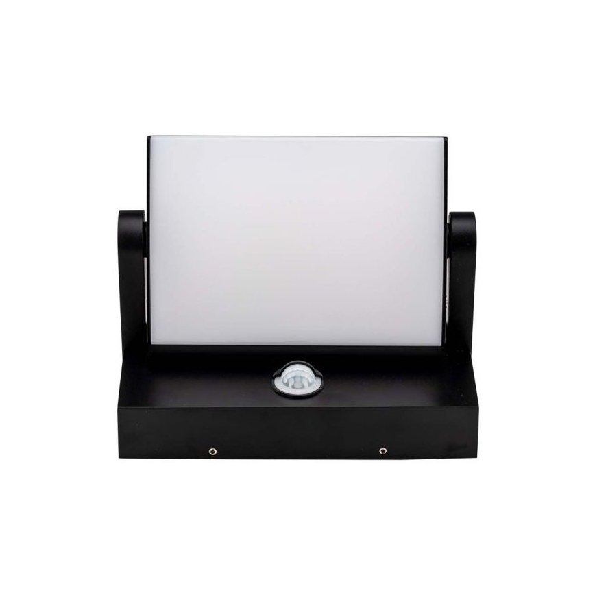 LED Utomhus vägglampa med sensor LED/17W/230V 3000K IP65 svart