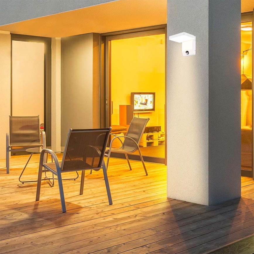 LED Utomhus wall flexible belysning med sensor LED/17W/230V IP65 3000K vit