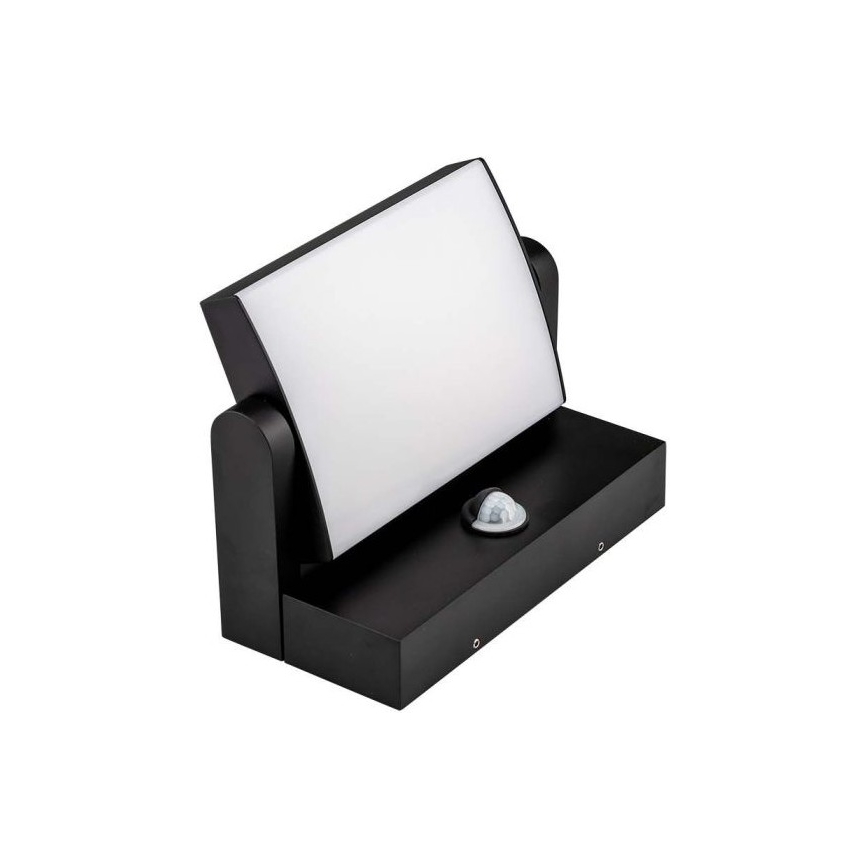 LED Utomhus vägglampa med sensor LED/17W/230V 4000K IP65 svart