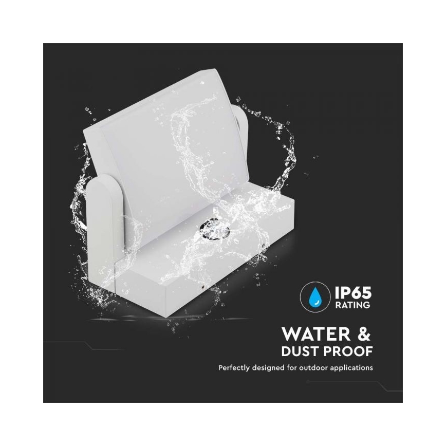 LED Utomhus vägglampa med sensor LED/17W/230V 4000K IP65 vit