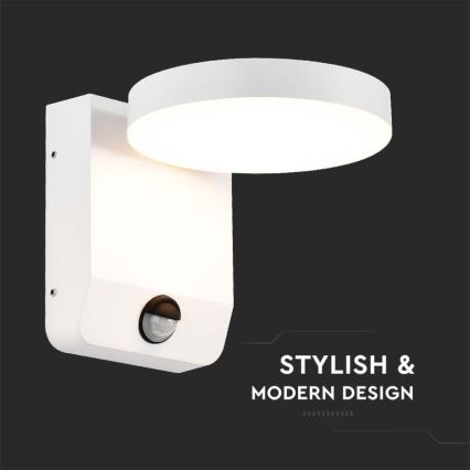 LED Utomhus wall flexible belysning med sensor LED/17W/230V IP65 4000K vit
