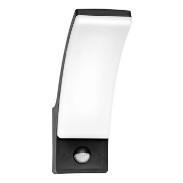 LED Utomhus vägglampa med sensor RITA LED/12W/230V 4000K IP65