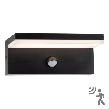 LED Utomhus vägglampa med sensor TESA LED/10W/230V IP54 svart