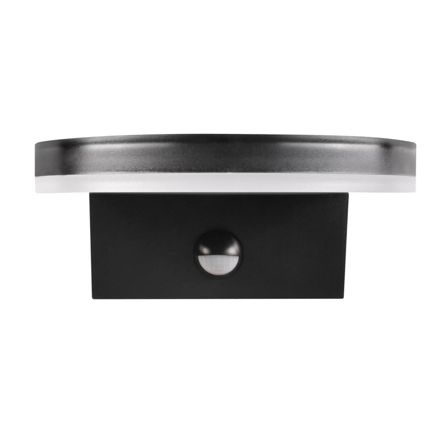 LED Utomhus vägglampa med sensor TESA LED/10W/230V IP54 svart
