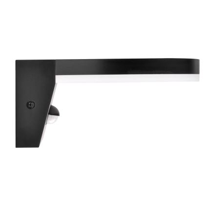 LED Utomhus vägglampa med sensor TESA LED/10W/230V IP54 svart