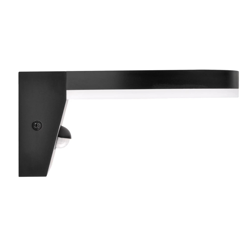 LED Utomhus vägglampa med sensor TESA LED/10W/230V IP54 svart