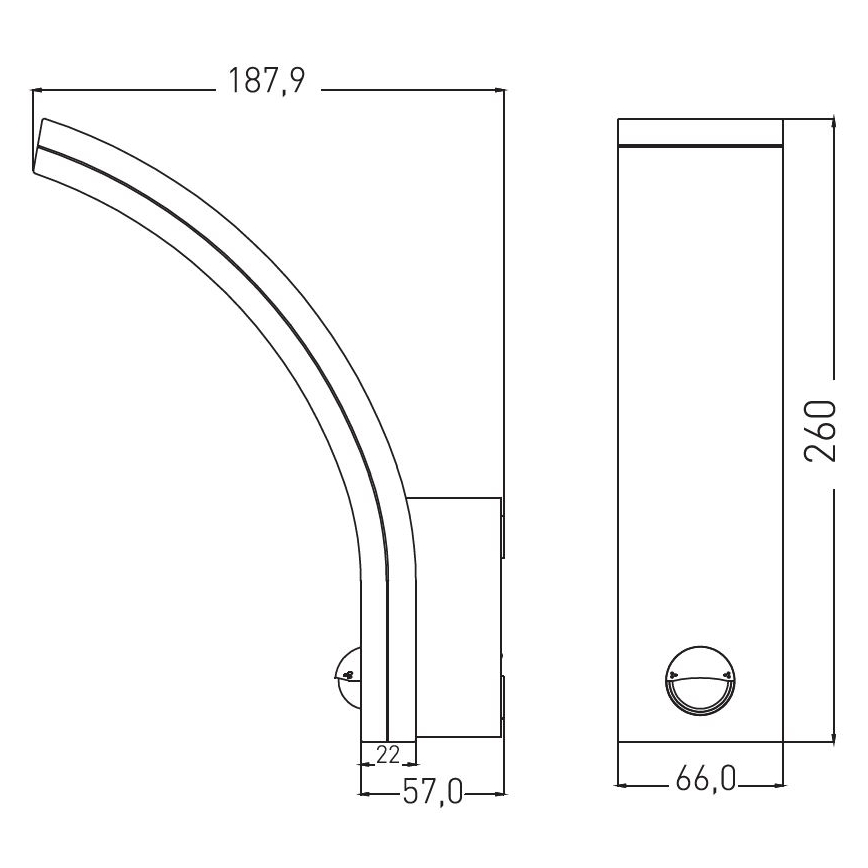 LED Dimbara utomhus vägglampan med rörelsesensor och skymningssensor LED/12/15/20W/230V IP65 svart
