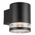 LED Utomhus väggsolcellslampa med sensor LED/1W/3,7V 3000K IP54 svart