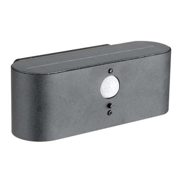 LED Utomhus väggsolcellslampa med sensor LED/2,5W/3,7V 3000K IP54 2000 mAh