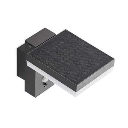 LED Utomhus väggsolcellslampa med sensor LED/5,5W/3,7V 3000K IP54