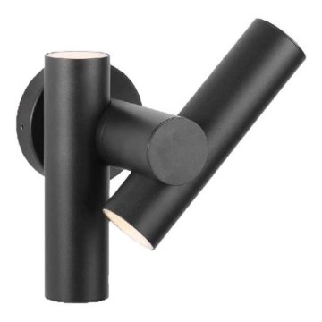 LED Utomhus väggspot flexibel armatur 2xLED/3W/230V 3000K IP44 svart